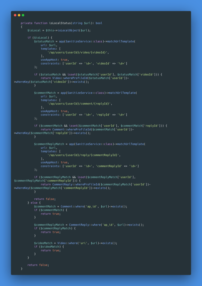 Loops federation source code that handles dereferencing activity objects