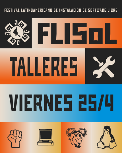 Festival latinoamericano de instalación de software libre, FLISOL 2025.

Deslizá para conocer las actividades y talleres que se van a estar realizando el viernes 25 de abril.