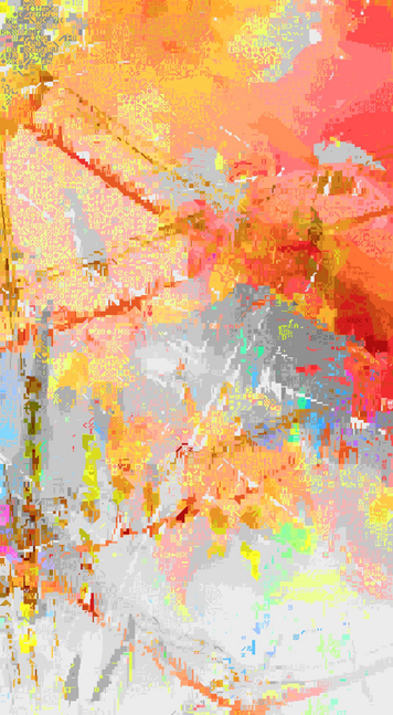 ascii glitch art. columns collide in clouds. 