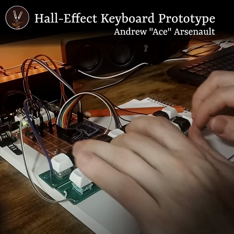 2x10 multitouch compact keyboard matrix being played to a jazz track.
