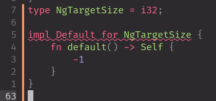 Creating a type alias for i32 so I can custom implement the Default trait to set it to a magic value.