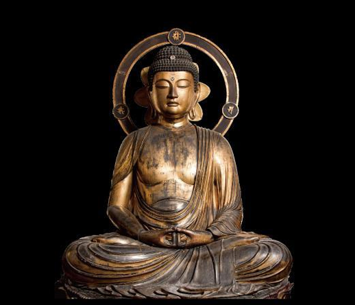 #Amida Nyorai Seated Statue, Juraku-ji, Shiga Prefecture, #Japan. It is said that there was originally a temple of the Tendai sect in this area, but it was destroyed in the fires of Nobunaga, and this temple was built. The principal image is the Joroku #Amida Nyorai seated statue, which is one of the largest in #Japan. The temple also enshrines a statue of Lady Maya, #Buddha's birth mother.
#BuddhistArt #Buddhism