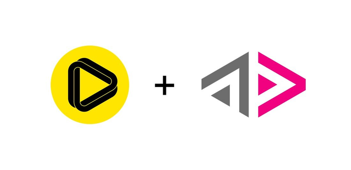 Loops logo and a plus sign and the ActivityPub logo
