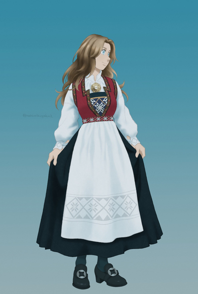 A traditional Norwegian dress, Hardangerbunad