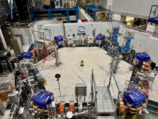 A large room full of technical devices and machinery at CERN.