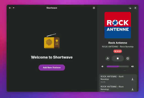 Screencast showing the new Shortwave release