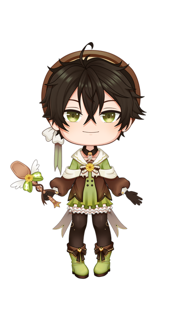 Artist: Slum_bb (twitter) | My live2d chibi model in the normal mode. Neko mode is also available and toggles but not shown here