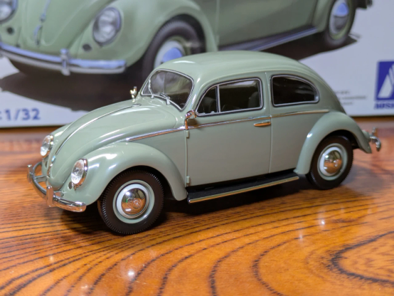 アオシマ「楽プラ SNAP KIT 1/32 フォルクスワーゲンビートル(リードグリーン)」