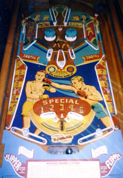 Photo of playfield from Gottlieb's Madison Square Gardens, 1950