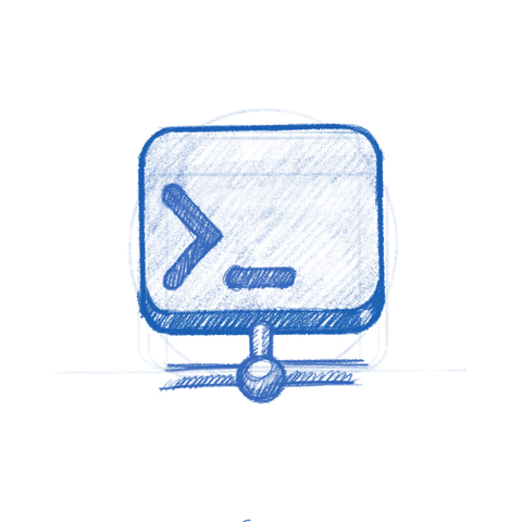 SSH Pilot app icon sketch.