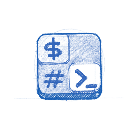 SSH Pilot app icon sketch.