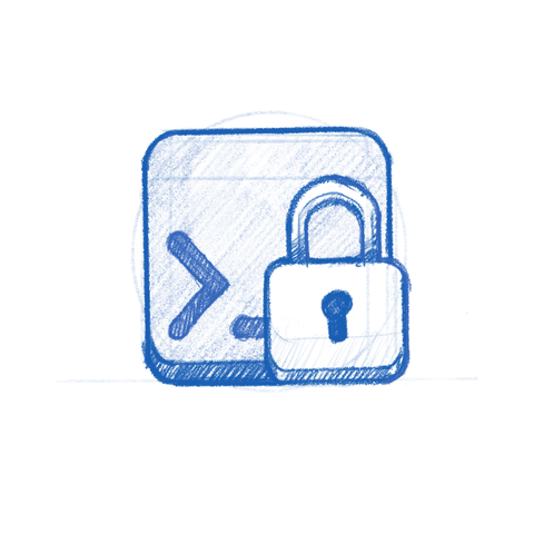 SSH Pilot app icon sketch.