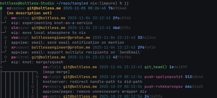mega merge commit with 9 parents