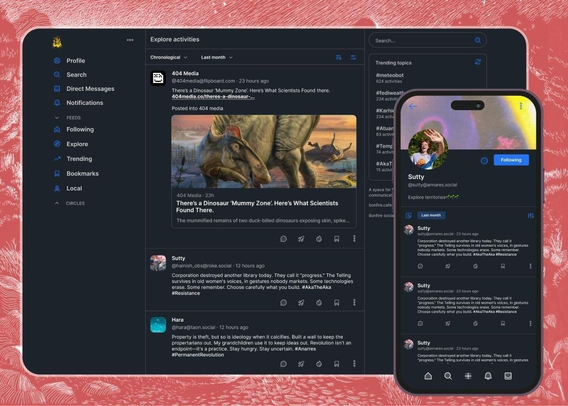 Screenshot of Bonfire Social