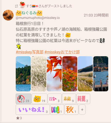 添付画像が横並びでものすごく格好いいし美しい