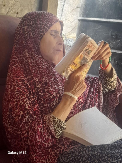 She’s trying to read without her glasses 💔
My elderly aunt lost her eyeglasses under the rubble and needs new ones 🙏