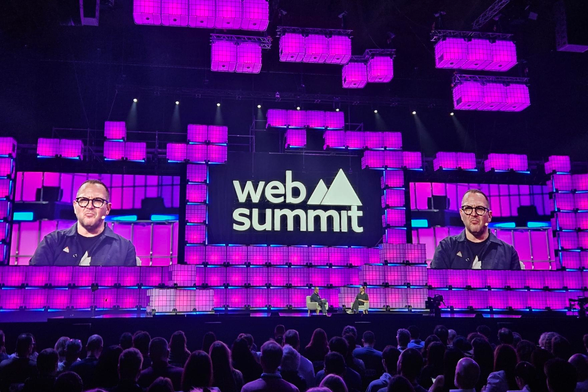Cory Doctorow at the main stage of WebSummit 2025