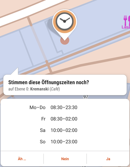 Wie lauten die Öffnungszeiten? Sind sie noch aktuell?