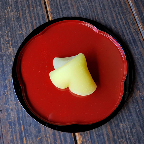'Icho Momiji', yellow ginkgo leaf shaped sweets.