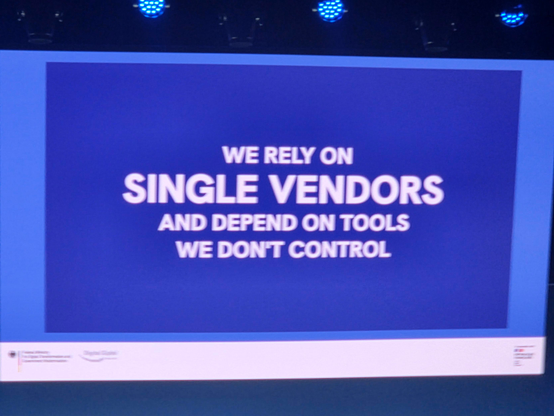 Slide from one of the panel talks