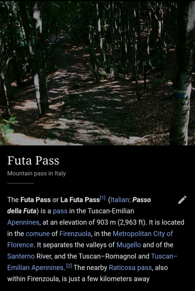 The Italian Futa Pass 
