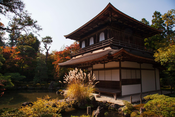 Ginkaku-ji in autumn.