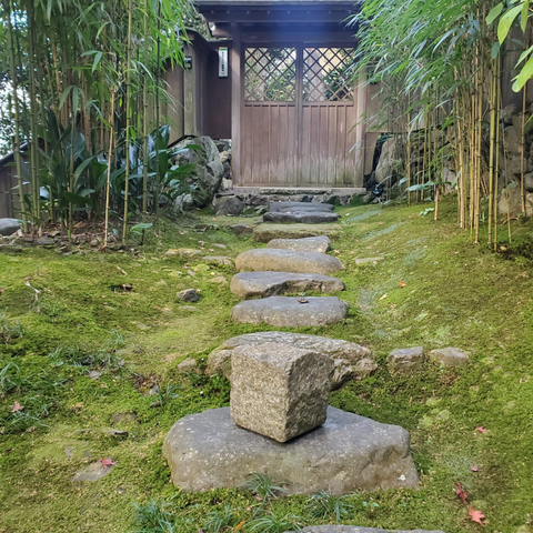 A rock left on a path indicates that it is out of bounds for guests.