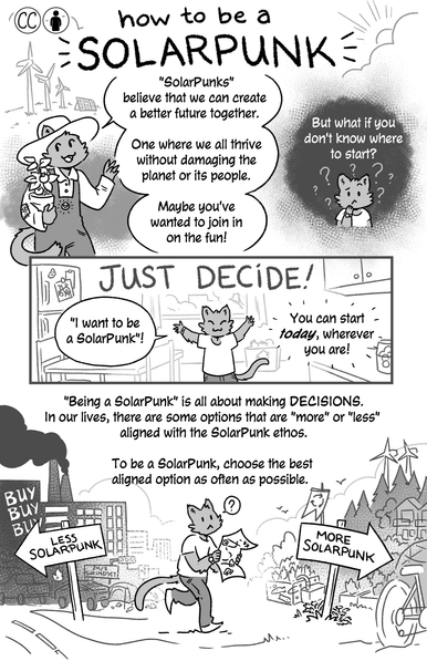 First page of Jam's "How to be a Solarpunk"