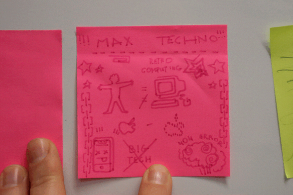 student scribbles during the elective
