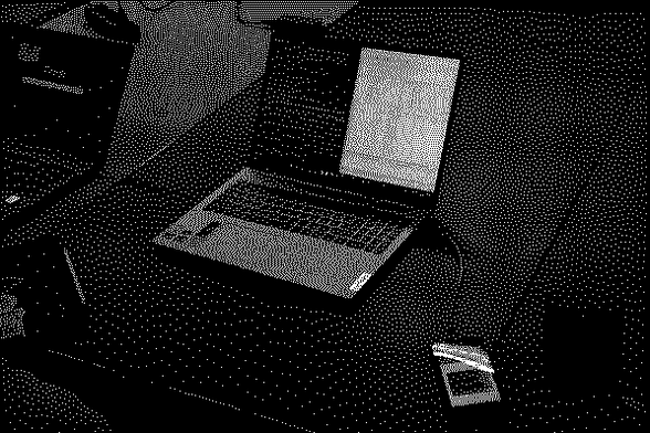 postmarketOS installation in action (dithered)