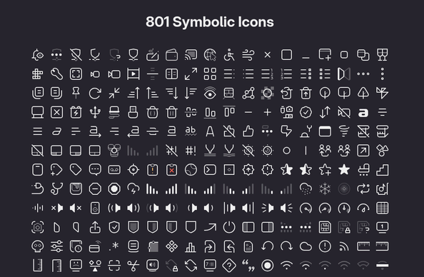 Number of symbolic icons in the devkit matching number of GNOME donors. Help out, donate at donate.gnome.org.