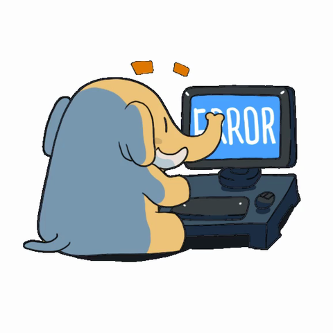 Animation of the Mastodon mascot on page not found error