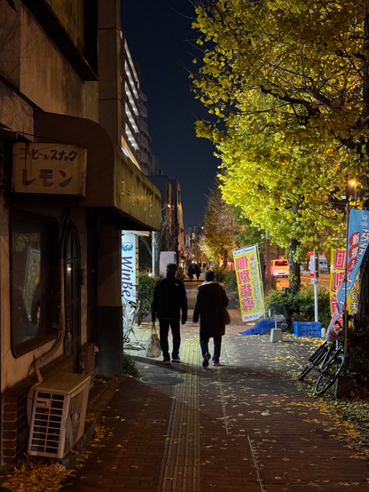 Sidewalk scene on my walk home after sports.