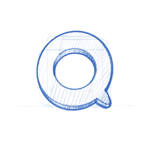 Deer app icon sketch.