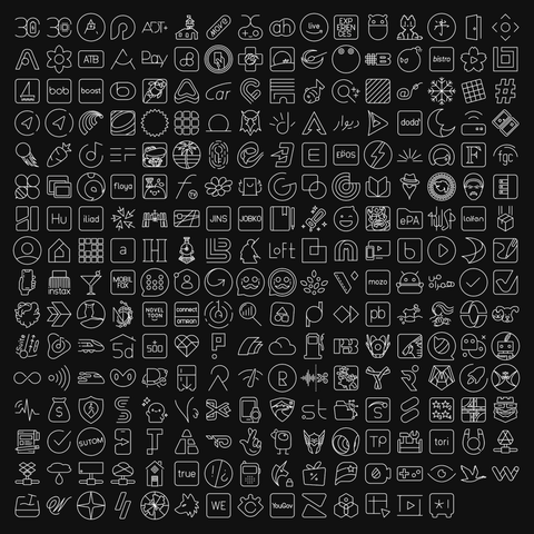 Visual changelog with all the new app icons in a line style.