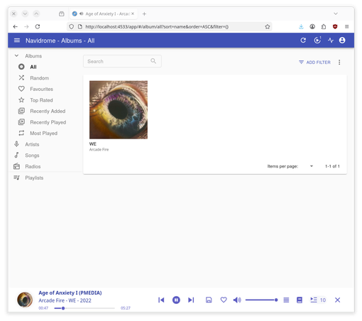 Navidrome screenshot