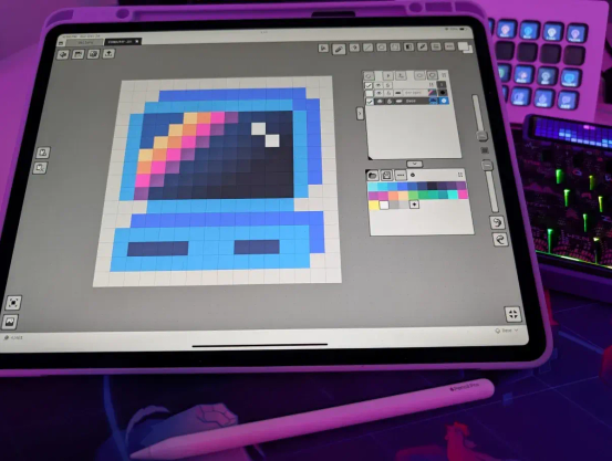 iPad Air showing my Pixquare work
