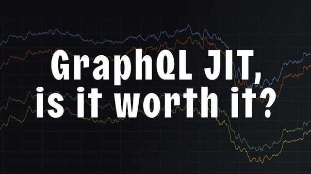 Cover with a large title on the front and some graphs in the background. The title reads: 'GraphQL JIT: Is It Worth It?'