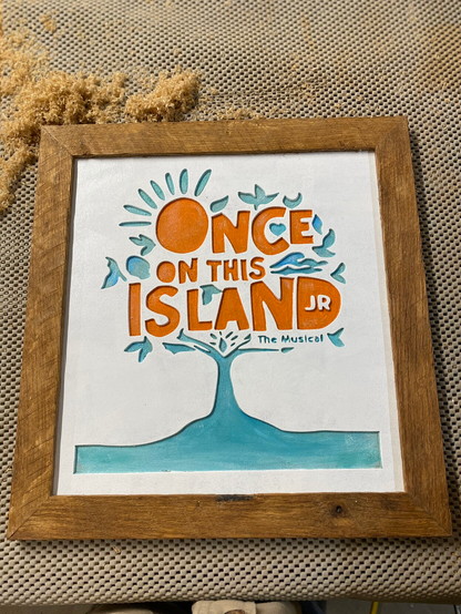 Once on This Island Logo sign