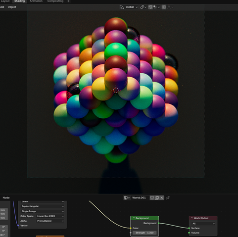 Geometry nodes exploration of GNOME 50 wallpapers.
