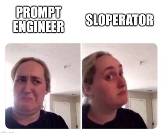 Prompt engineer vs. Sloperator