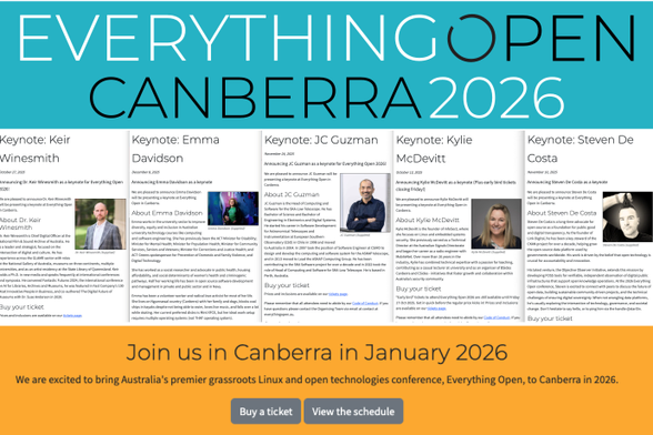 EverythingOpen Canberra 2026 - Keynote LineUp