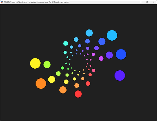 One of the colorful rotational patterns from above