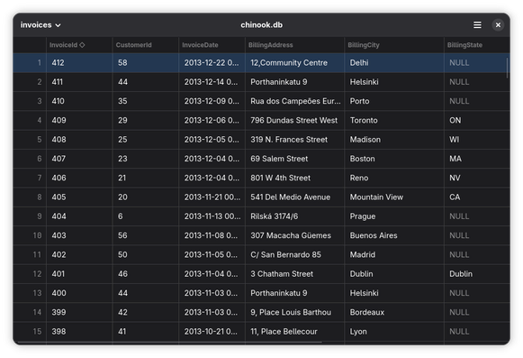 Bobby window with proportional table font.