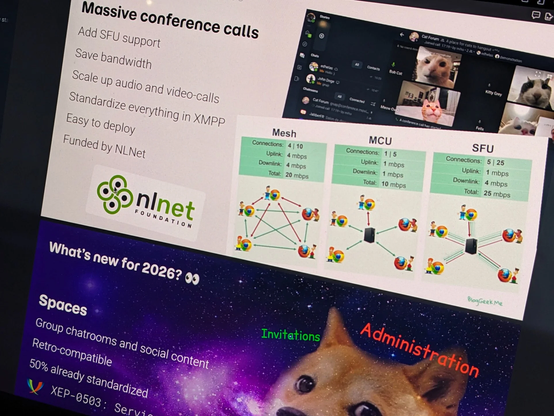 Screenshot of the upcoming Movim FOSDEM slides