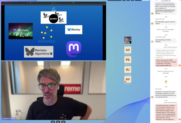 A slide from the presentation of Sebastian Vogelsang about Eurosky