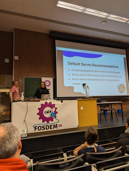 Hannah and Andy announcing the project