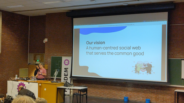 Slide a a presentation: Our vision 

A human-centred social.web that serves the common good
