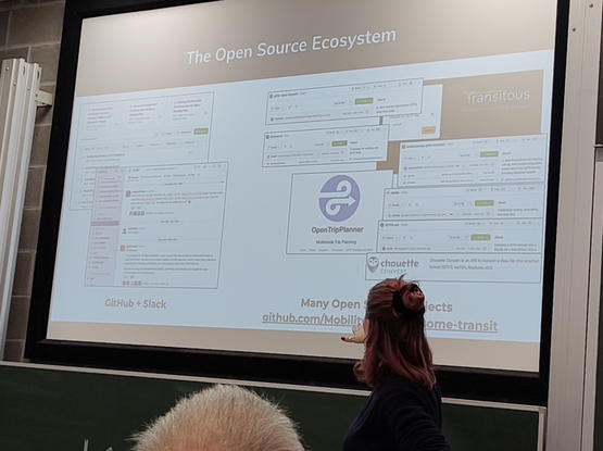 Isabelle de Robert presenting the Mobility Database