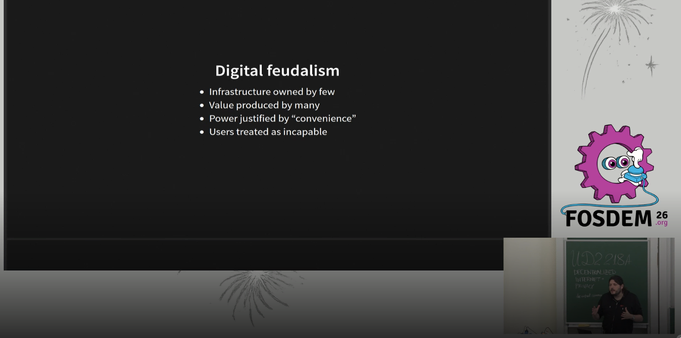 A slide with digital feudalism